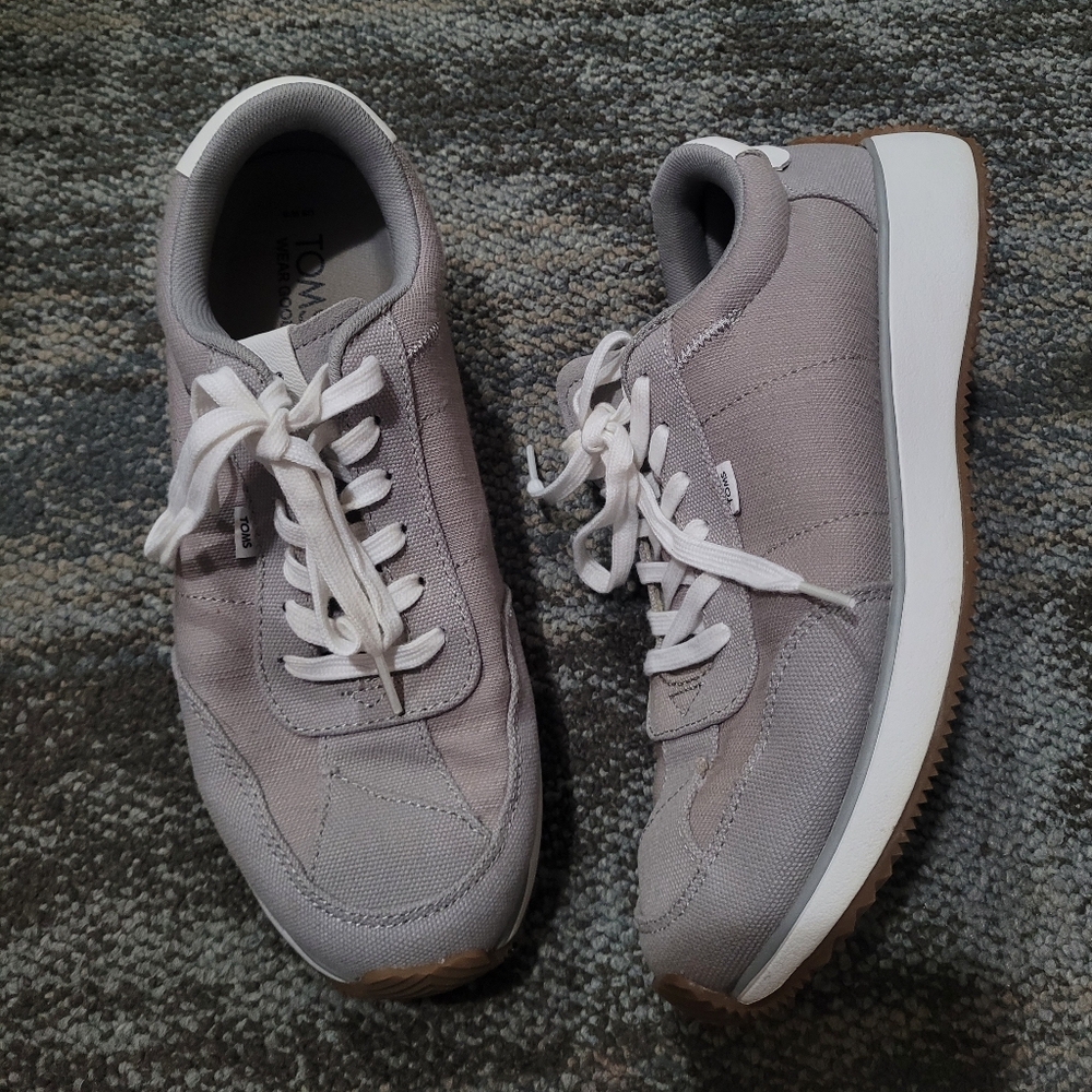 Womens Grey Toms Shoes